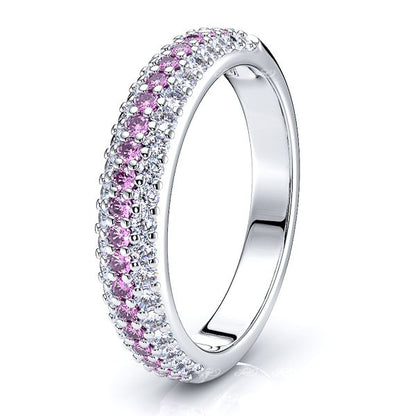 White Diamond and Pink Sapphire