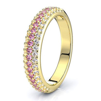 Yellow Diamond and Pink Sapphire