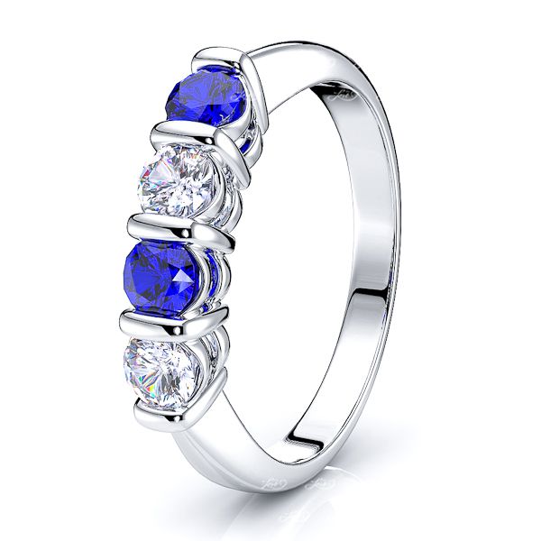 White Diamond and Blue Sapphire