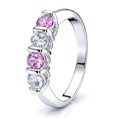 White Diamond and Pink Sapphire