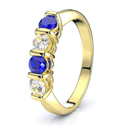 Yellow Diamond and Blue Sapphire