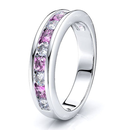 White Diamond and Pink Sapphire