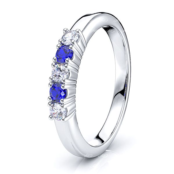 White Diamond and Blue Sapphire