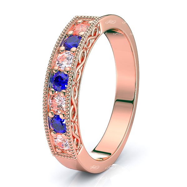Rose Diamond and Blue Sapphire