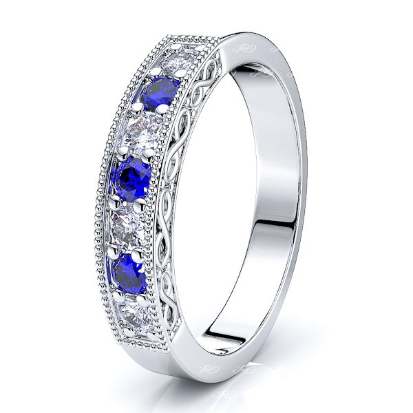 White Diamond and Blue Sapphire