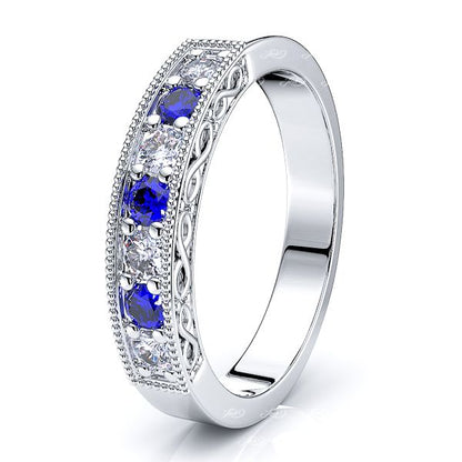 White Diamond and Blue Sapphire