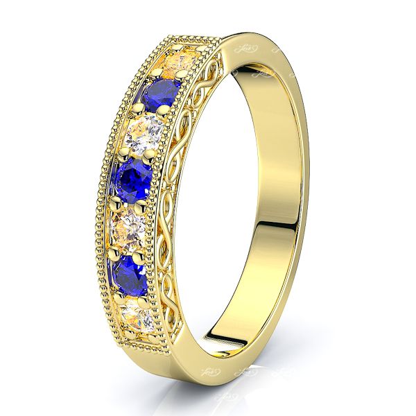 Yellow Diamond and Blue Sapphire
