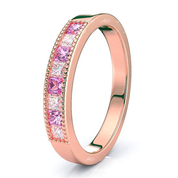 Rose Diamond and Pink Sapphire