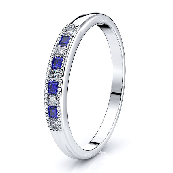 White Diamond and Blue Sapphire