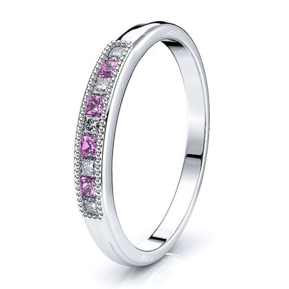 White Diamond and Pink Sapphire