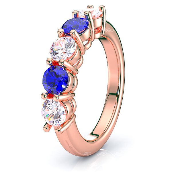 Rose Diamond and Blue Sapphire