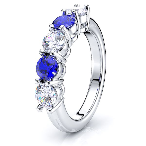 White Diamond and Blue Sapphire