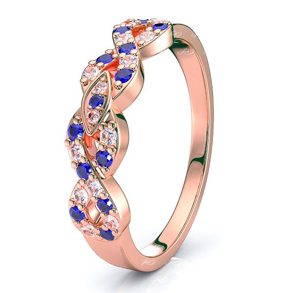 Rose Diamond and Blue Sapphire