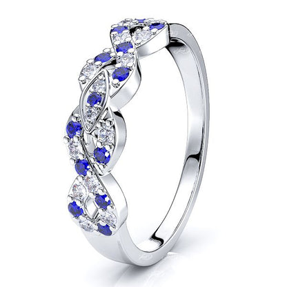 White Diamond and Blue Sapphire