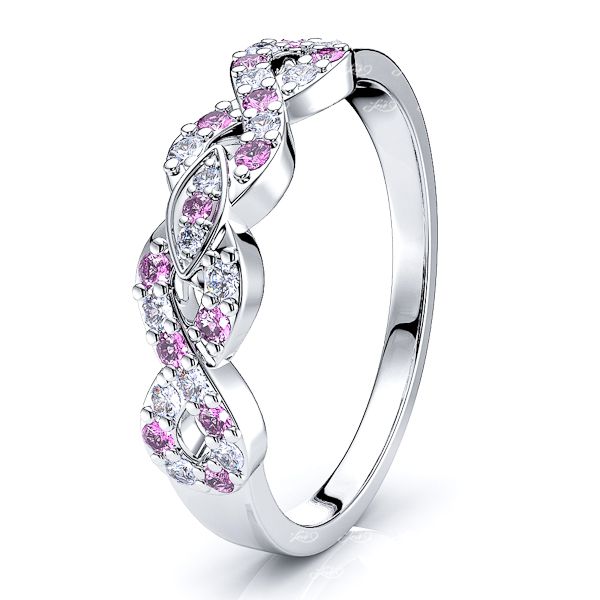 White Diamond and Pink Sapphire