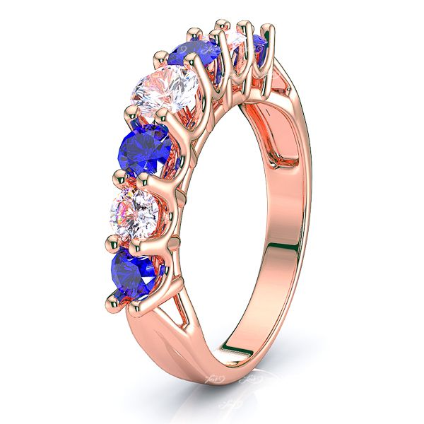 Rose Diamond and Blue Sapphire