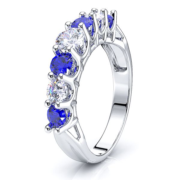 White Diamond and Blue Sapphire