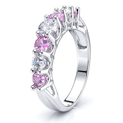White Diamond and Pink Sapphire