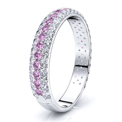 White Diamond and Pink Sapphire