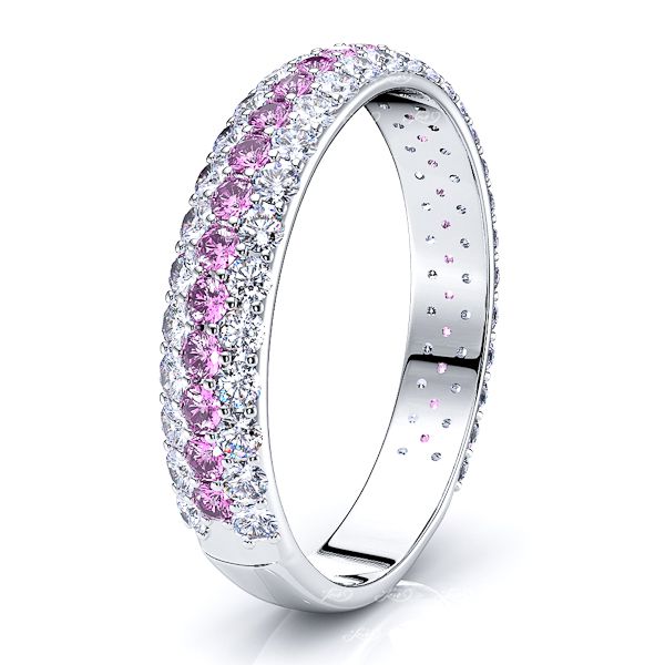 White Diamond and Pink Sapphire