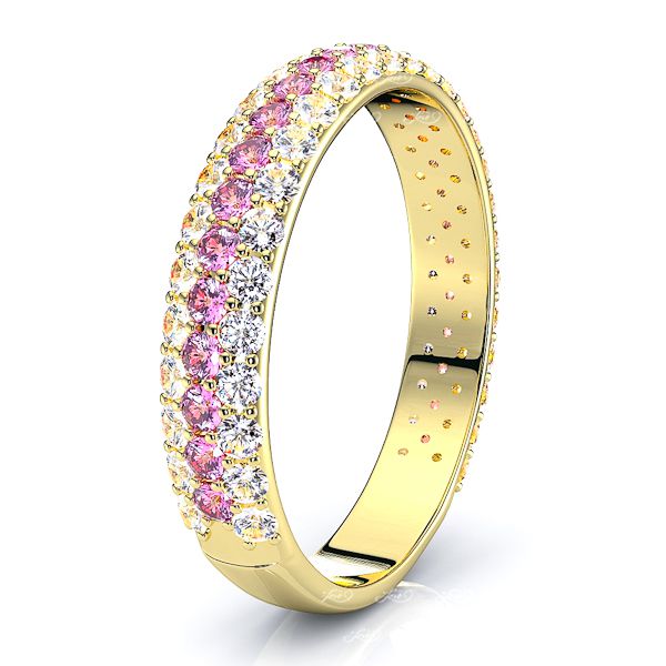 Yellow Diamond and Pink Sapphire