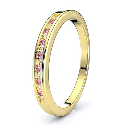 Yellow Diamond and Pink Sapphire