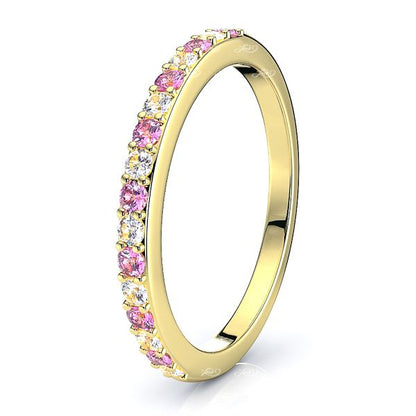 Yellow Diamond and Pink Sapphire