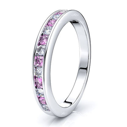 White Diamond and Pink Sapphire