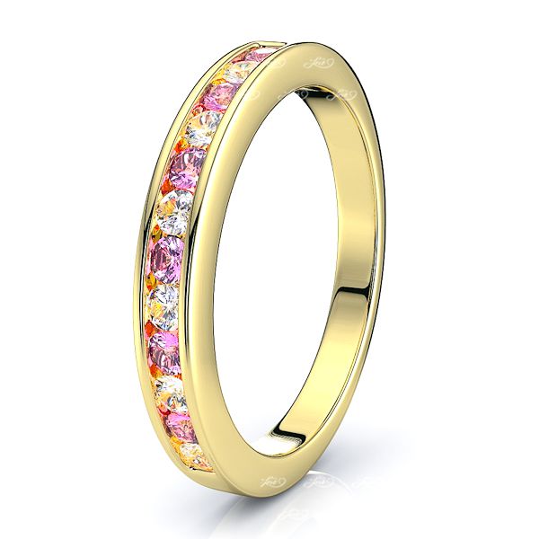 Yellow Diamond and Pink Sapphire