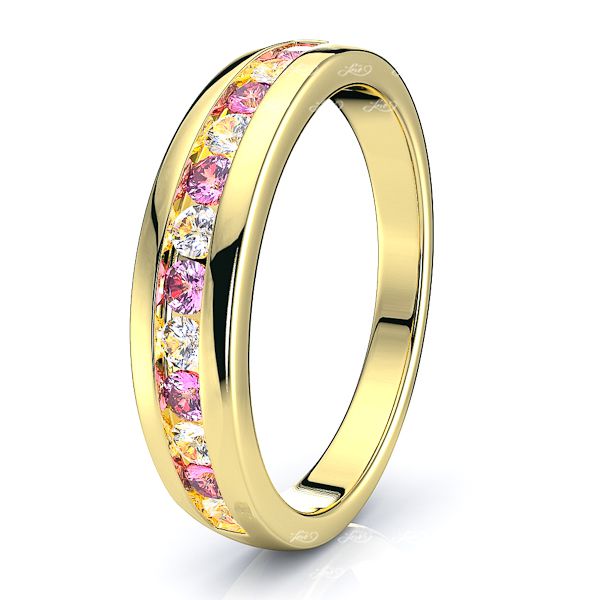 Yellow Diamond and Pink Sapphire