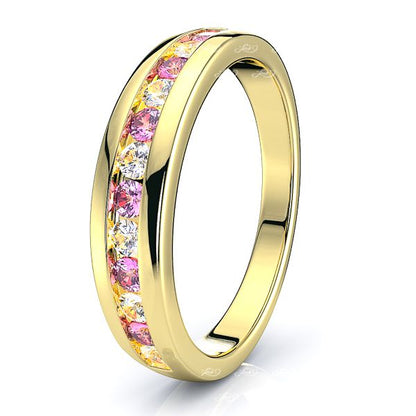 Yellow Diamond and Pink Sapphire