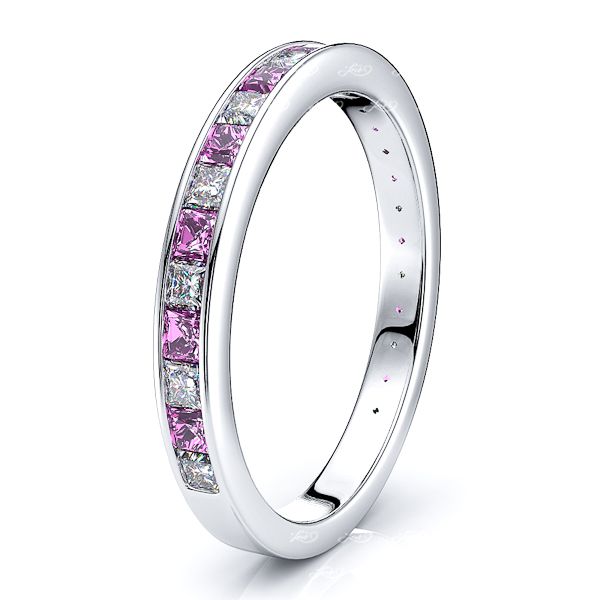 White Diamond and Pink Sapphire