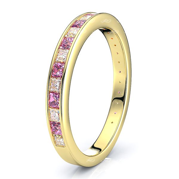 Yellow Diamond and Pink Sapphire