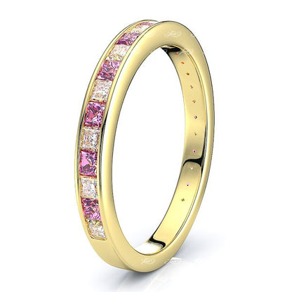 Yellow Diamond and Pink Sapphire