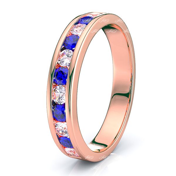 Rose Diamond and Blue Sapphire