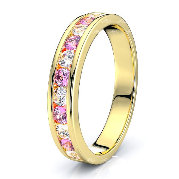 Yellow Diamond and Pink Sapphire