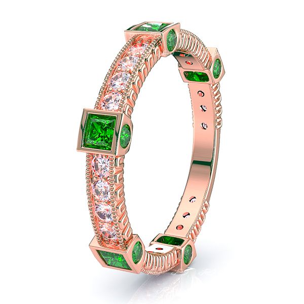 Rose Diamond and Emerald