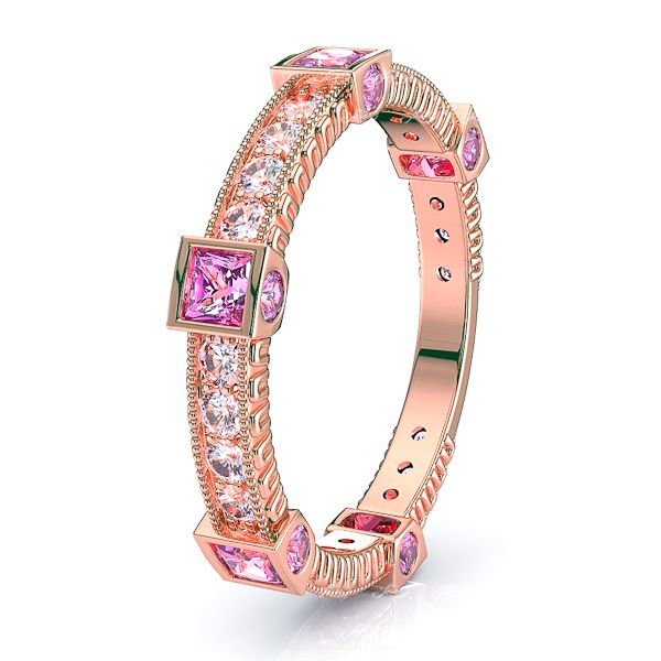 Rose Diamond and Pink Sapphire