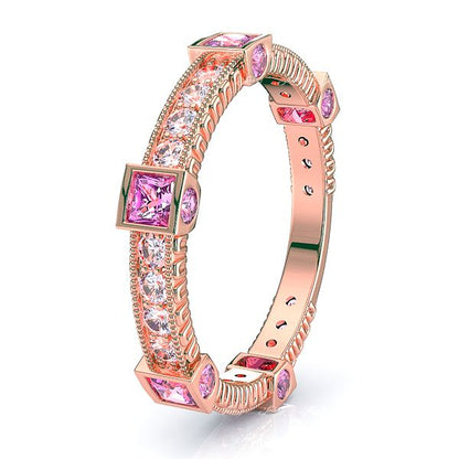 Rose Diamond and Pink Sapphire