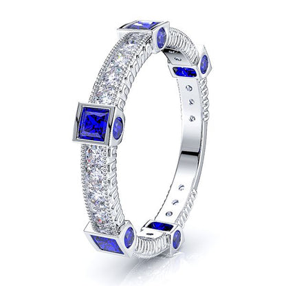 White Diamond and Blue Sapphire