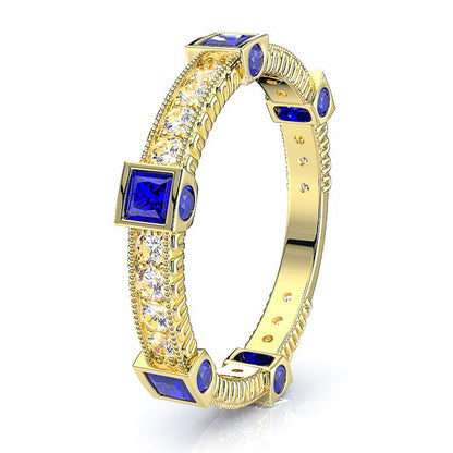 Yellow Diamond and Blue Sapphire