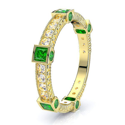 Yellow Diamond and Emerald