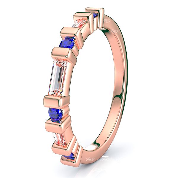 Rose Diamond and Blue Sapphire