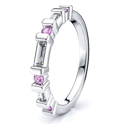 White Diamond and Pink Sapphire