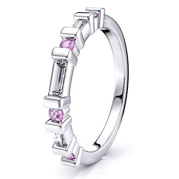 White Diamond and Pink Sapphire