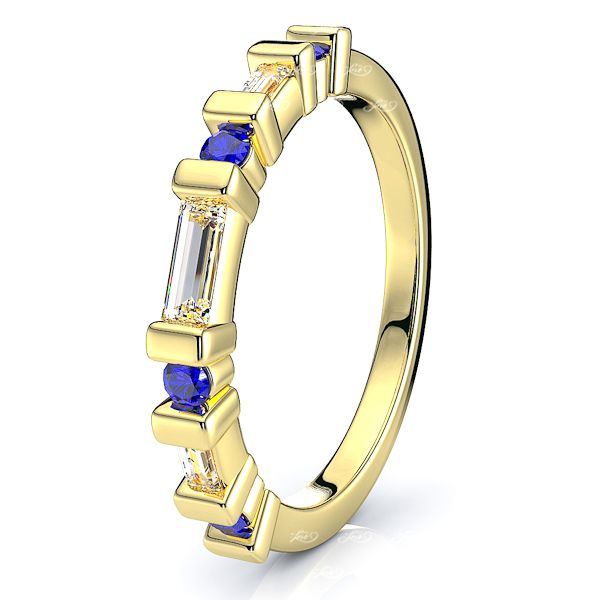 Yellow Diamond and Blue Sapphire
