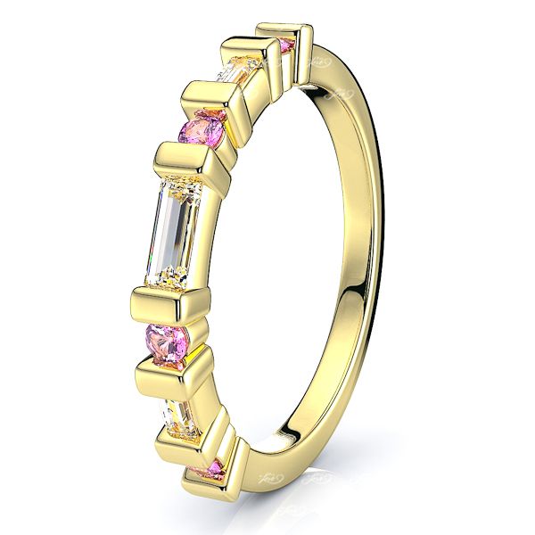Yellow Diamond and Pink Sapphire