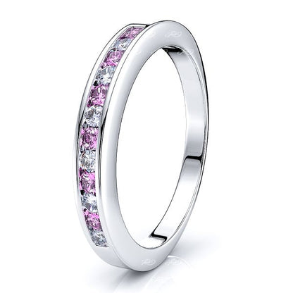 White Diamond and Pink Sapphire
