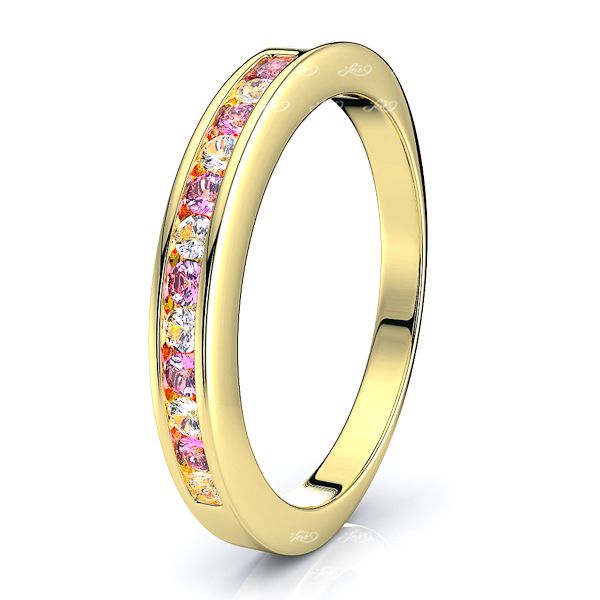 Yellow Diamond and Pink Sapphire
