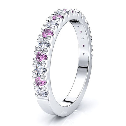 White Diamond and Pink Sapphire